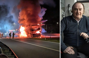 Verhoeven Autocars steunt fanfare die getroffen werd door busbrand